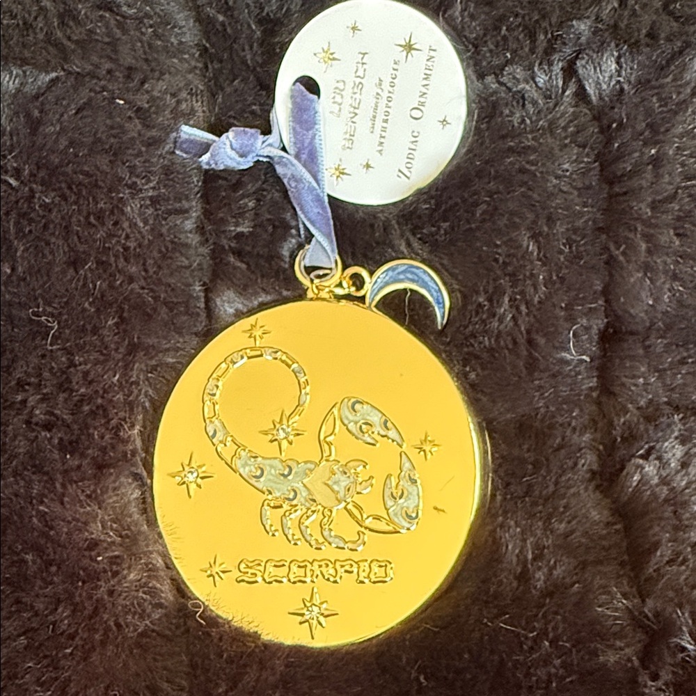 🎅BOGO 50%🎅Anthropologie Gold Scorpio Zodiac Ornament